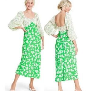 Rixo For Target  Floral Daisy Print Springy Midi Dress Size 6